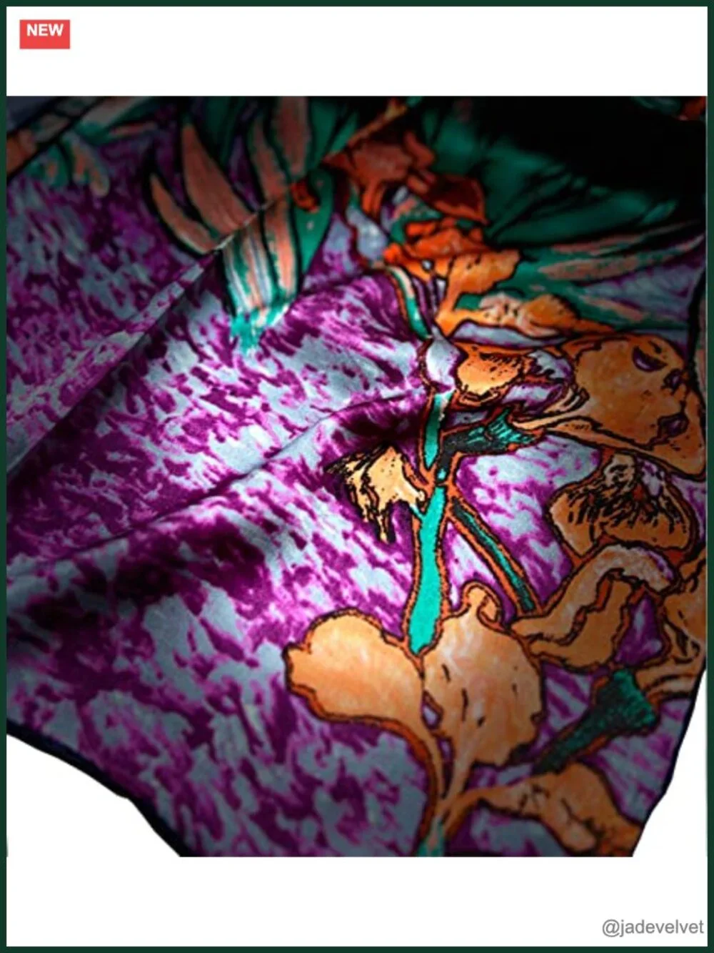 100% Mulberry Silk Fashion Scarf Shawl Wrap Hand-Hemmed Art Painting